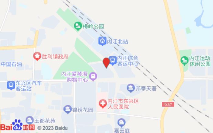 内江玥庭轩民宿酒店(内江北站店)位置图