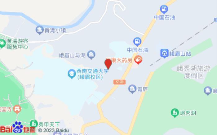 峨眉山与湖伴山独栋度假别墅位置图