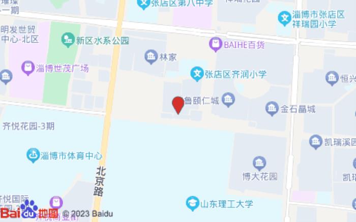 张店彩虹民宿(人民西路店)位置图